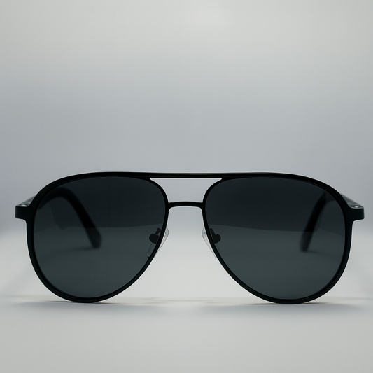 Falcon : Black Aviator Polorized Sunglasses