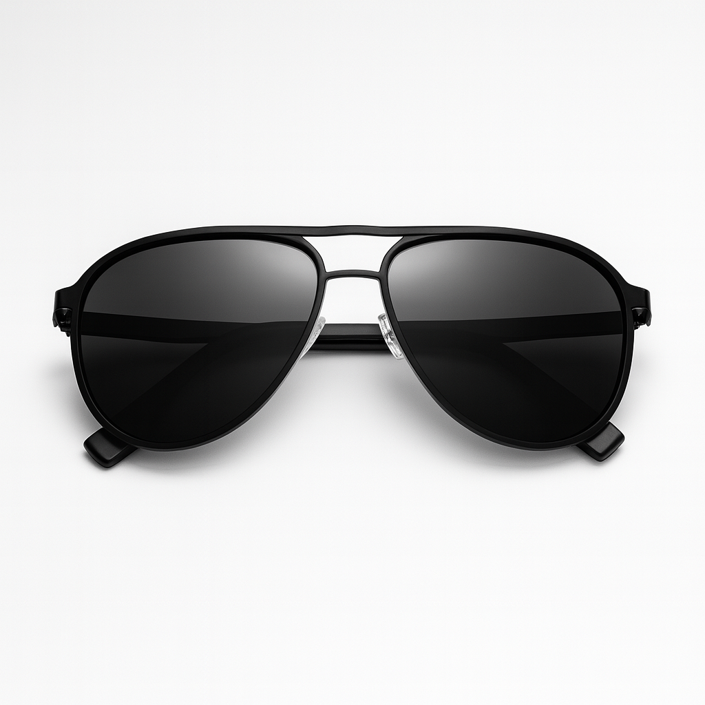 Falcon : Black Aviator Polorized Sunglasses