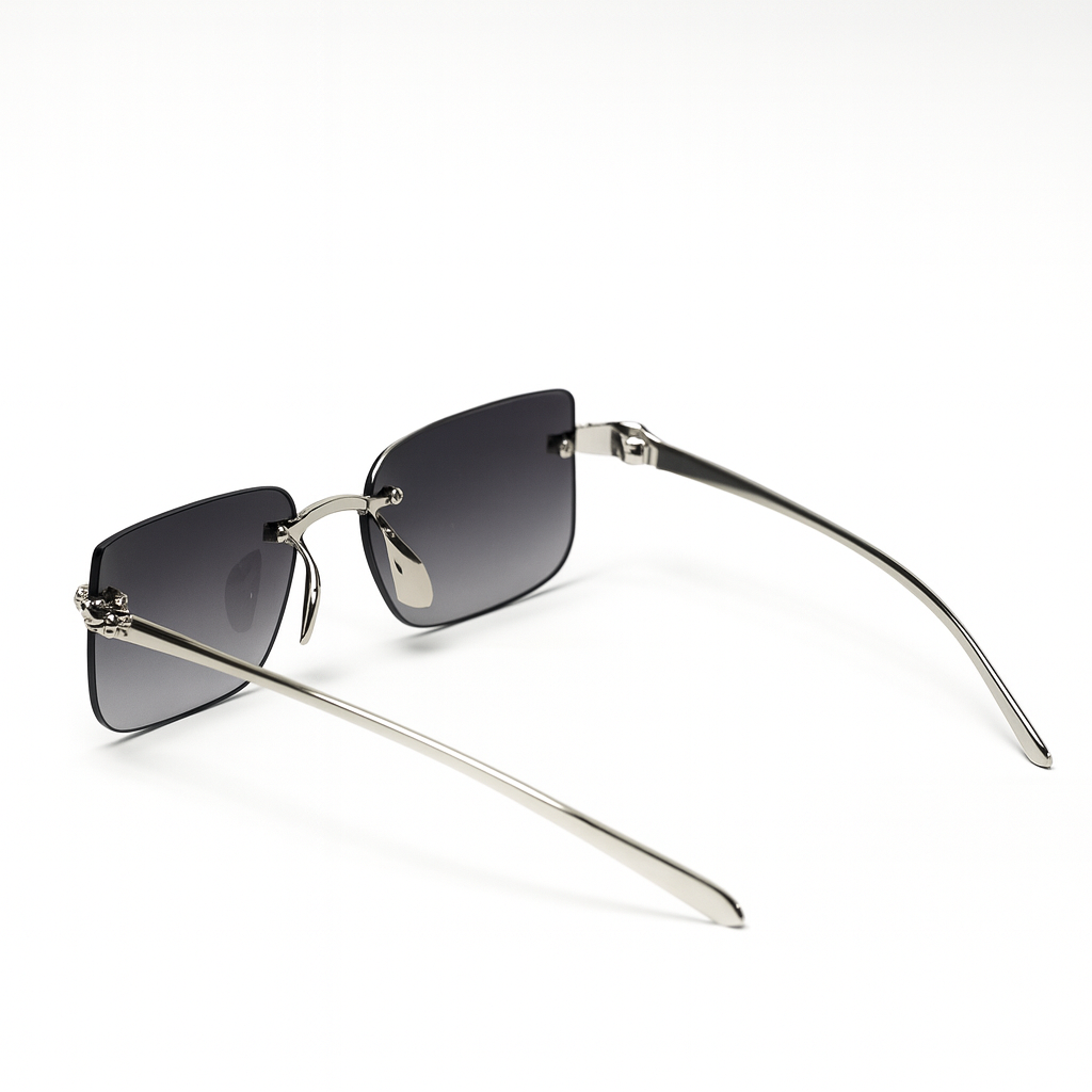 Eclipse: Silver Rimless Unisex Sunglasses