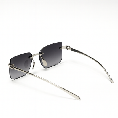 Eclipse: Silver Rimless Unisex Sunglasses