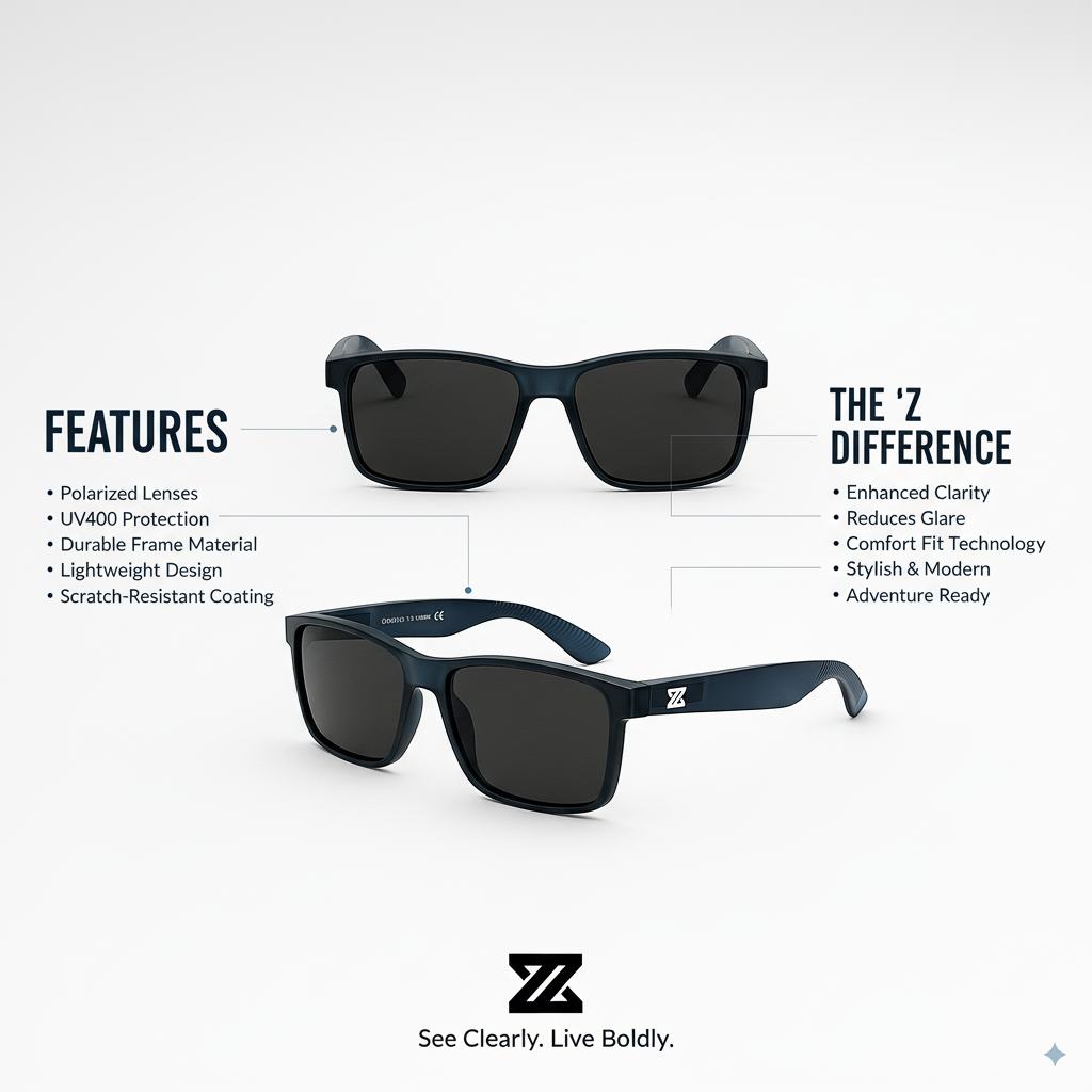 Striker- Polorized Unisex Sunglasses (Blue)