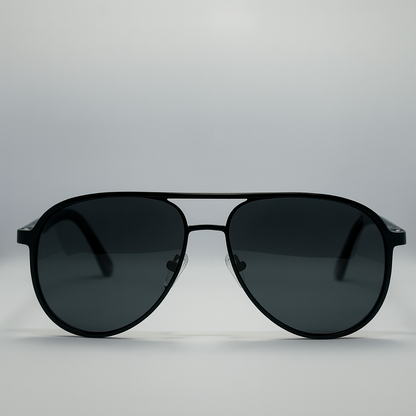 Falcon : Black Aviator Polorized Sunglasses