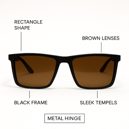 Drift : Matte Brown Polorized Sunglasses