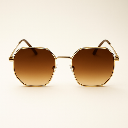 AUREN – Golden Brown Unisex Sunglasses