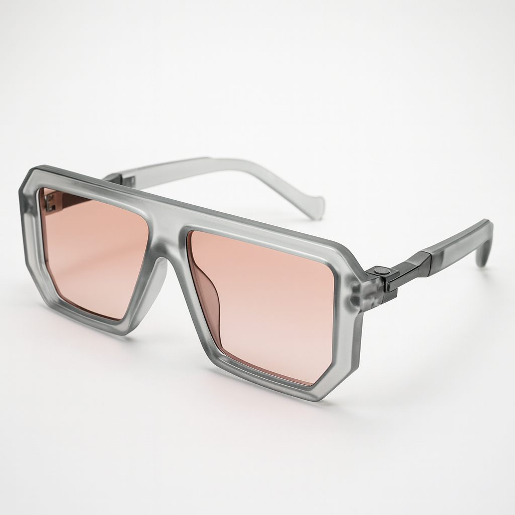 Vortex : Metallic Grey Unisex Sunglasses