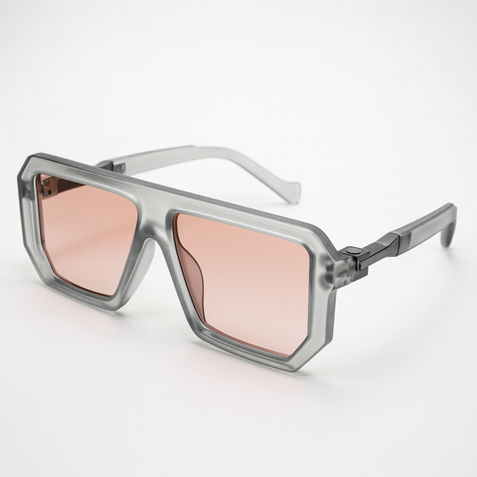 Vortex : Metallic Grey Unisex Sunglasses