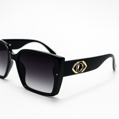Royale : Black and Golden Women Sunglasses