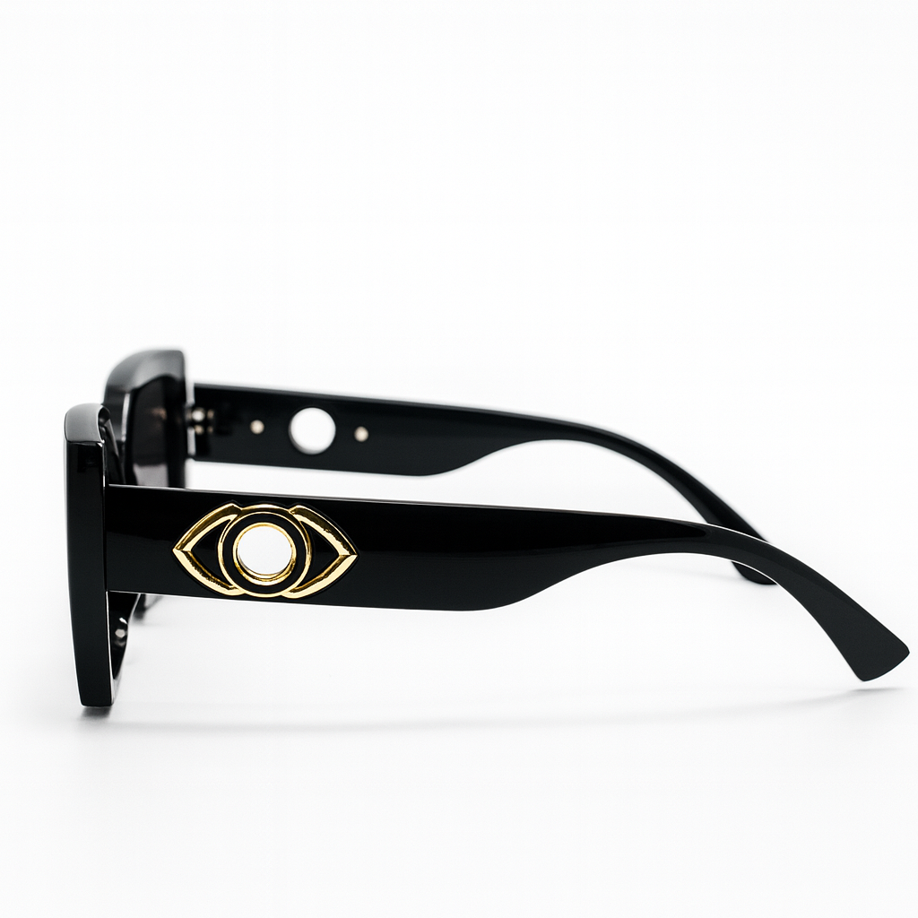 Royale : Black and Golden Women Sunglasses