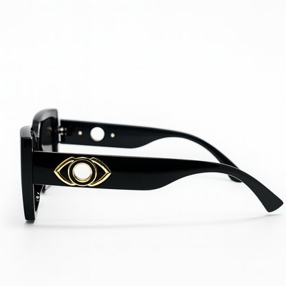 Royale : Black and Golden Women Sunglasses