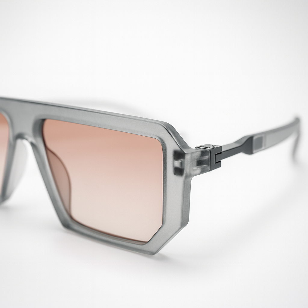 Vortex : Metallic Grey Unisex Sunglasses