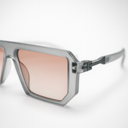 Vortex : Metallic Grey Unisex Sunglasses