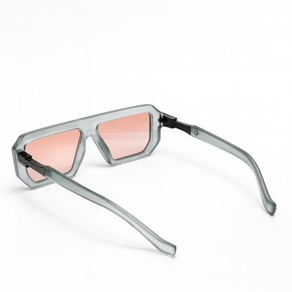 Vortex : Metallic Grey Unisex Sunglasses