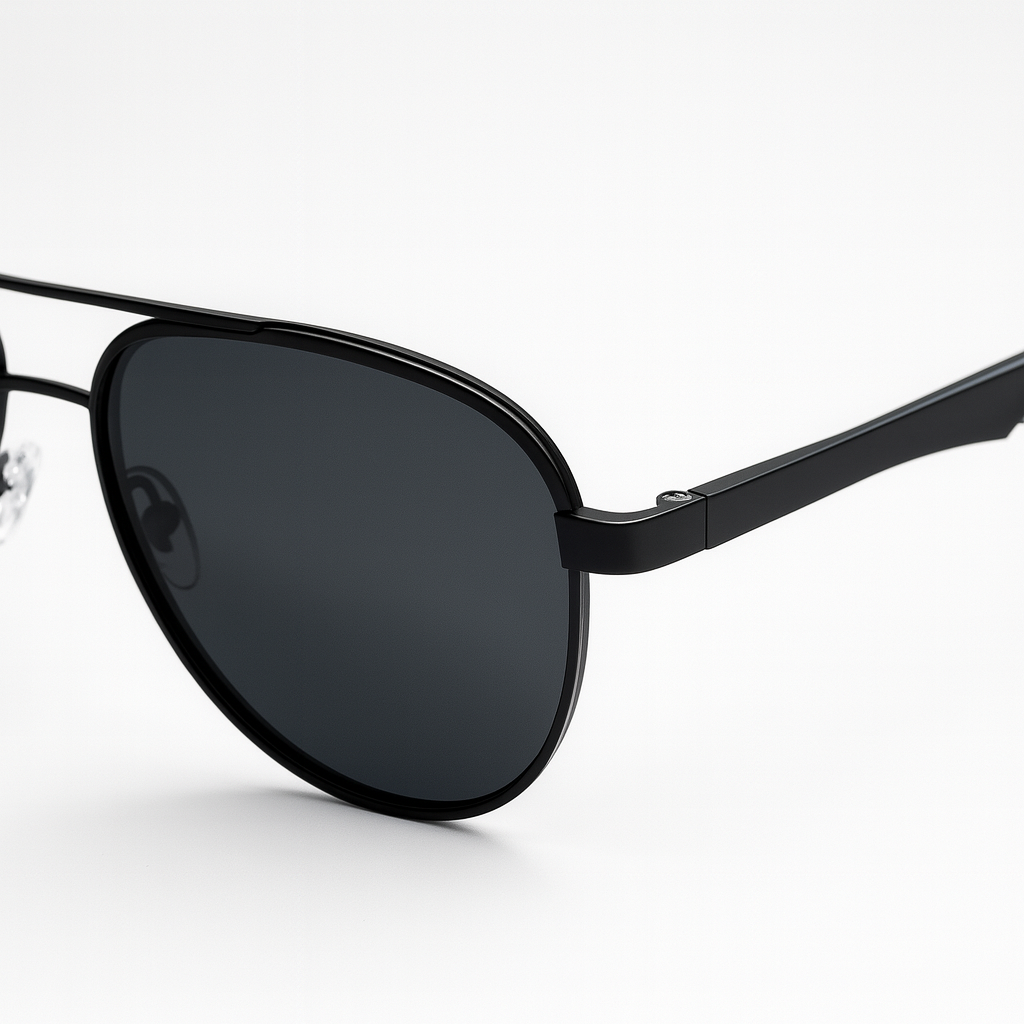 Falcon : Black Aviator Polorized Sunglasses