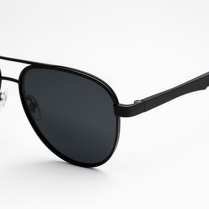Falcon : Black Aviator Polorized Sunglasses