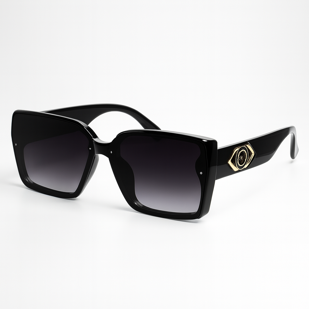 Royale : Black and Golden Women Sunglasses