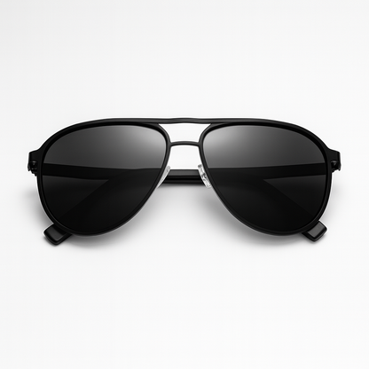 Falcon : Black Aviator Polorized Sunglasses