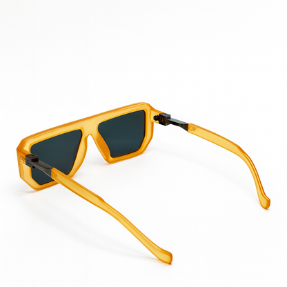 Blaze :Matte Gold Unisex Sunglasses