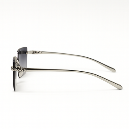 Eclipse: Silver Rimless Unisex Sunglasses