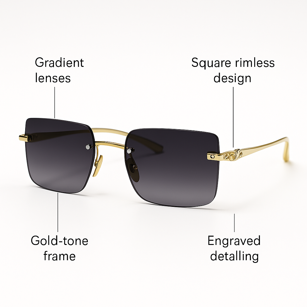 Monarch : Golden Gradient Black Unisex Sunglasses