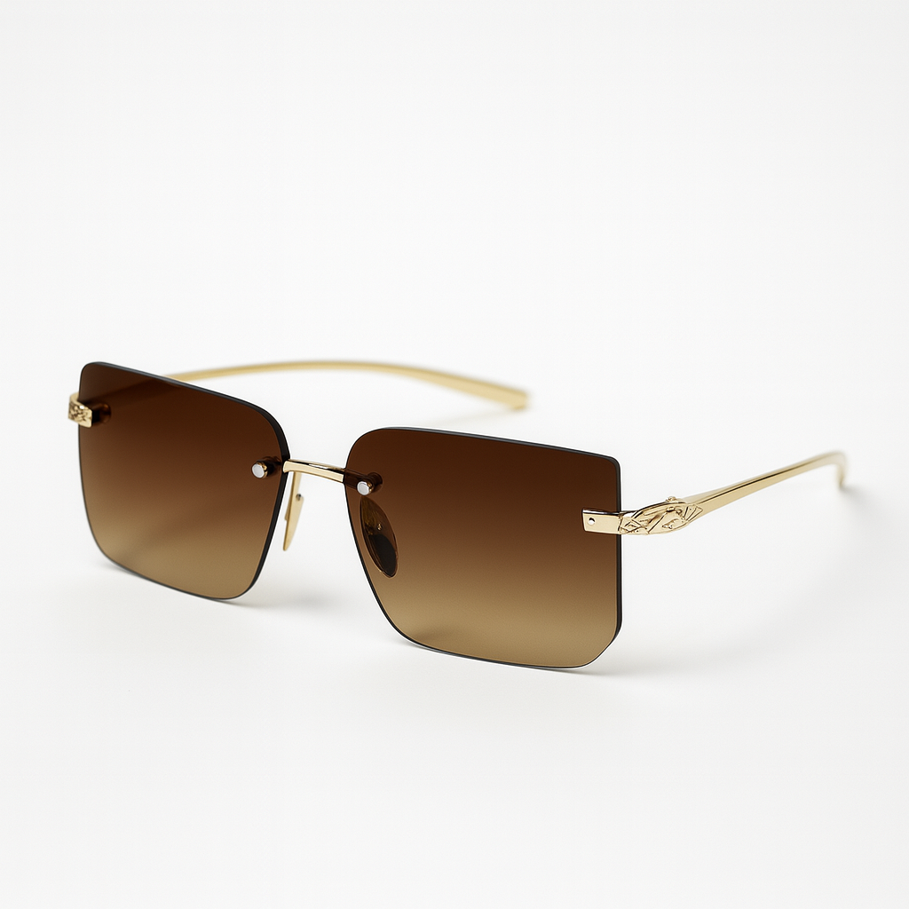Solis : Gradient Brown Unisex Sunglasses
