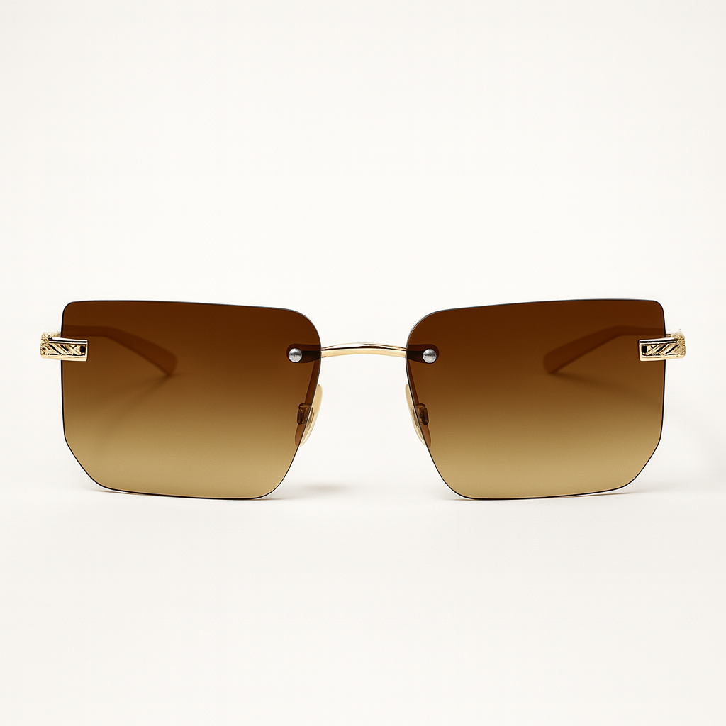 Solis : Gradient Brown Unisex Sunglasses