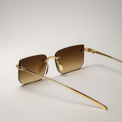 Solis : Gradient Brown Unisex Sunglasses