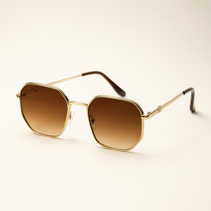 AUREN – Golden Brown Unisex Sunglasses