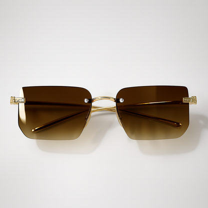 Solis : Gradient Brown Unisex Sunglasses