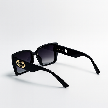 Royale : Black and Golden Women Sunglasses