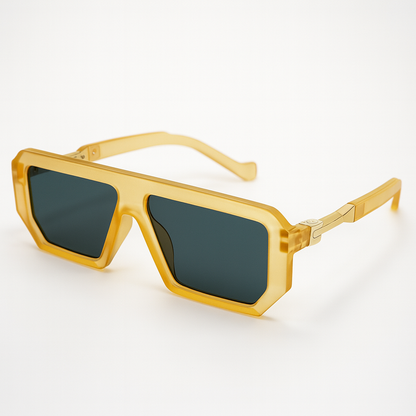 Blaze :Matte Gold Unisex Sunglasses