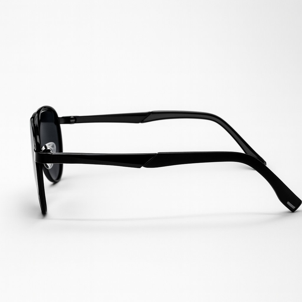 Falcon : Black Aviator Polorized Sunglasses