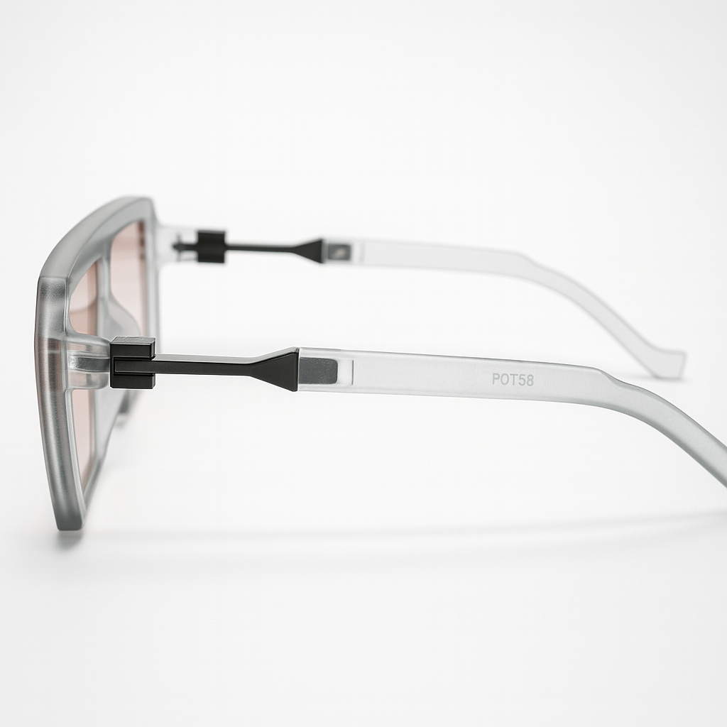 Vortex : Metallic Grey Unisex Sunglasses